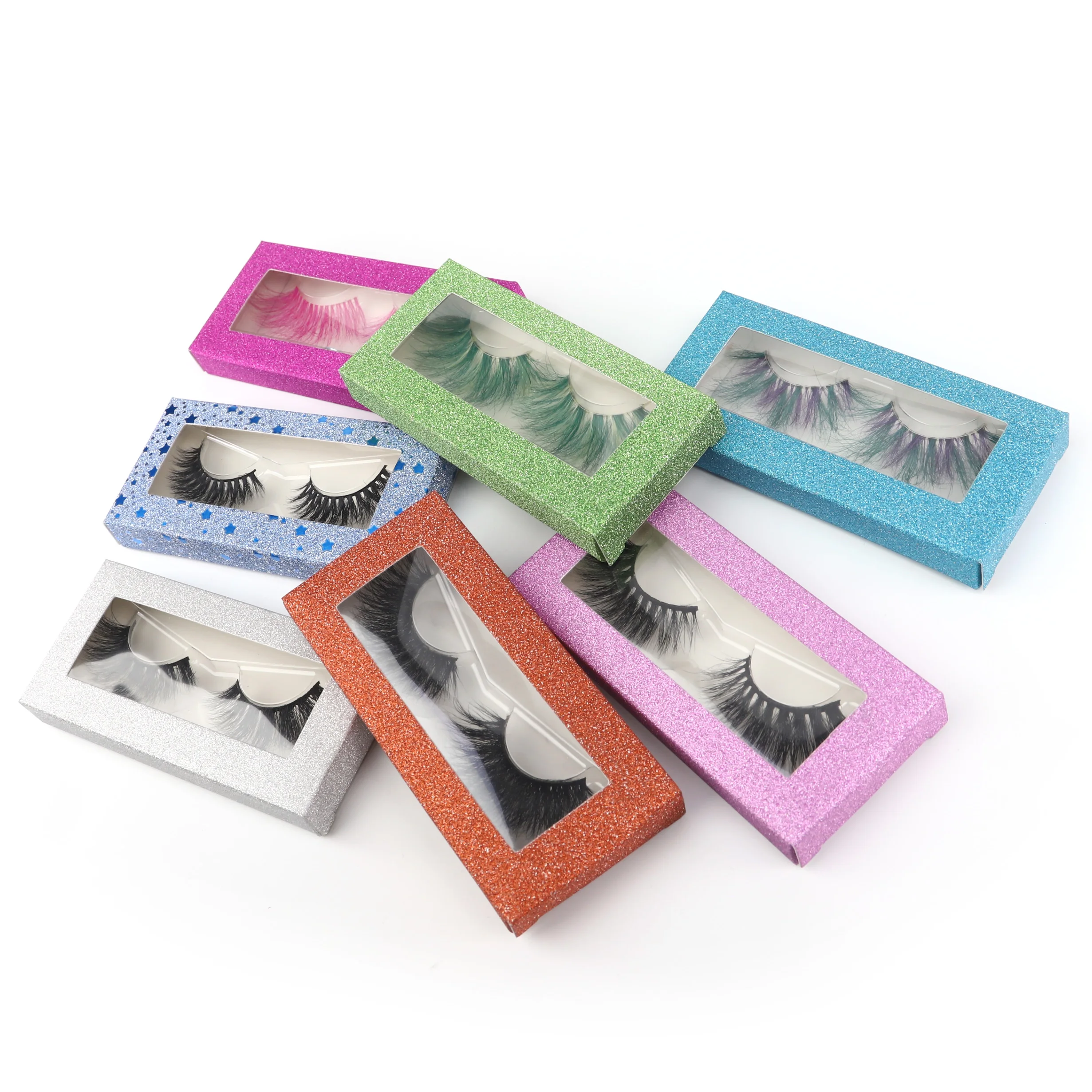 

2021 wholesale 6D short mink full strip lashes 3d mink eye with custom packaging