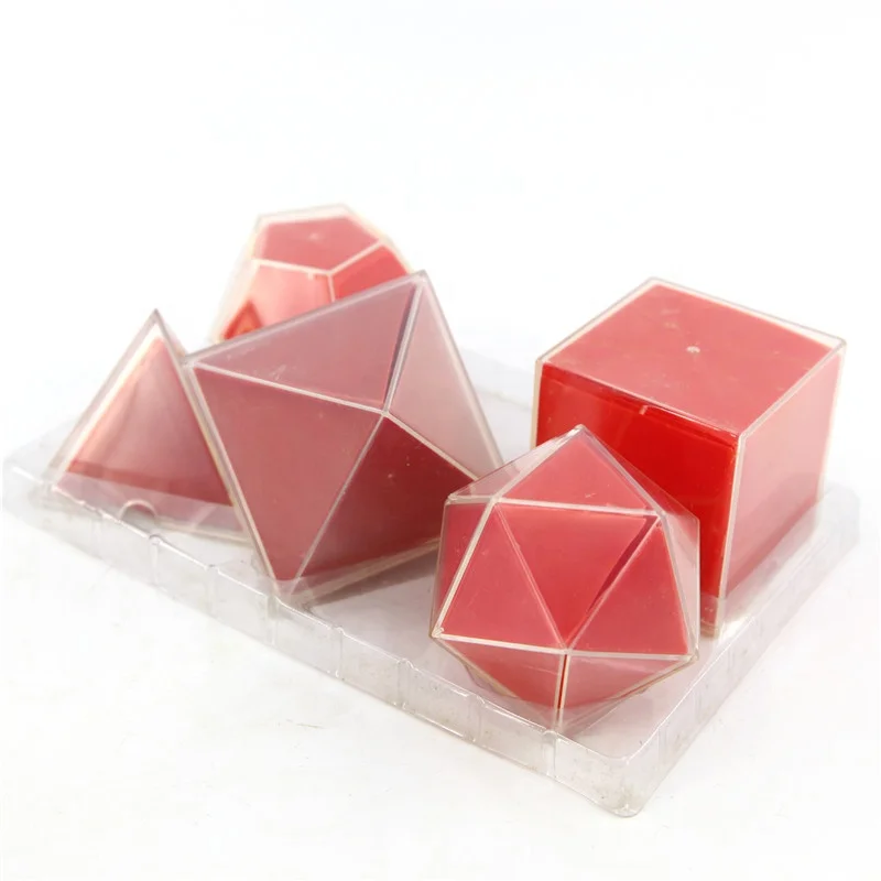 
School children Geometric figure Area calculation tools Plastic Geometrical feature in outspread 5 pcs 