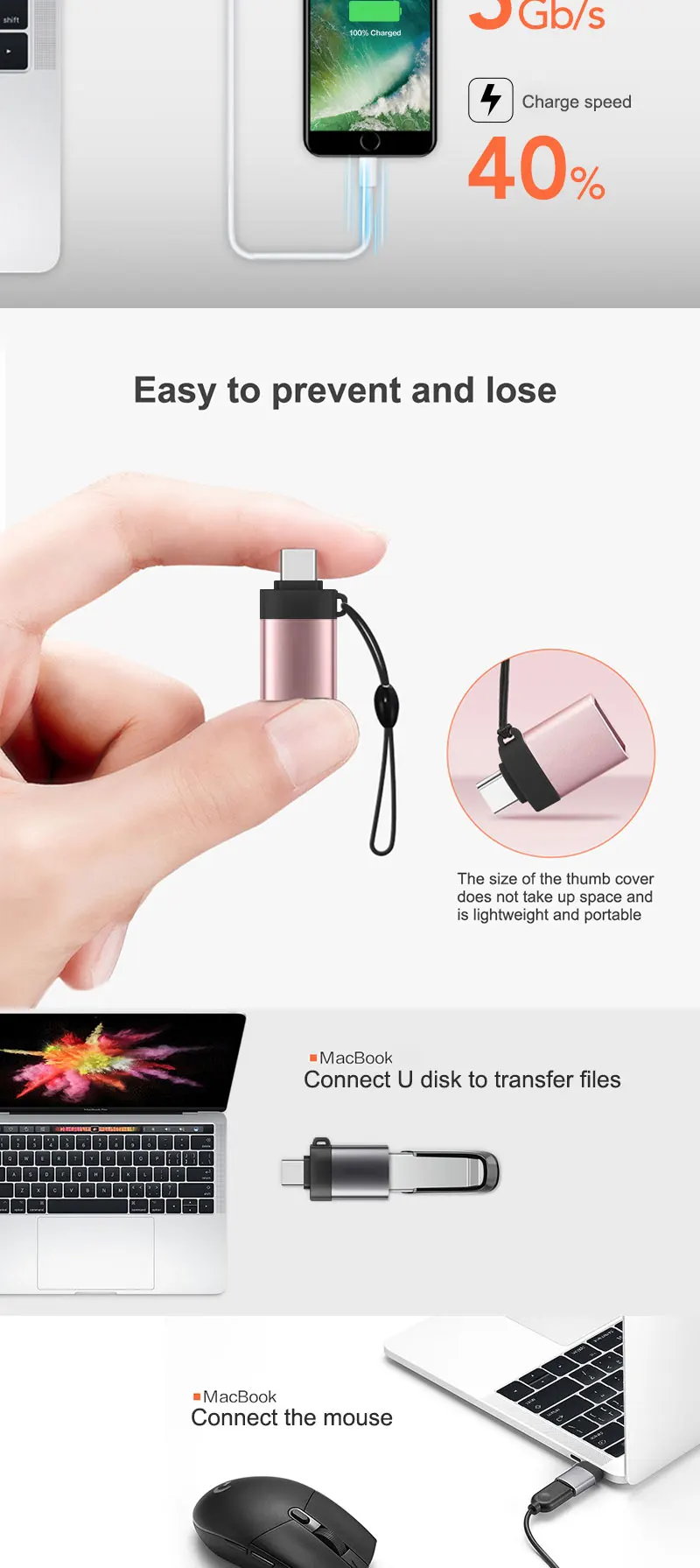 Data Converter for samsung galaxy s8 s9 note 8 a5 2017 one plus usbc OTG type-c usb c adapter micro type c usb-c usb 3.0 Charge