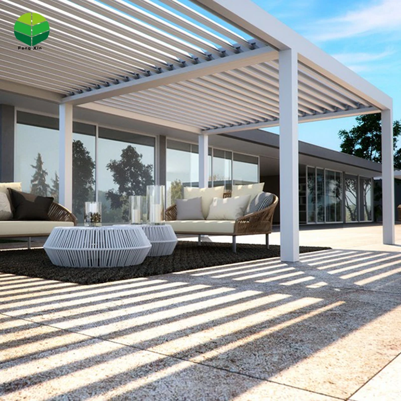 

4*6M Stand-Alone Standard Louver Gazebo Electric Louver Roof Pergola Aluminum Outdoor Shade