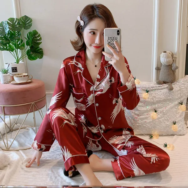 

Women Two Pieces Silk Pajama Set Women 2020 custom pajamas short set satin pyjamas