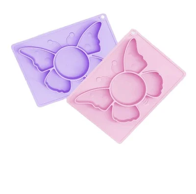 

Fusimai Divided Suction Rubber Baby Printed Silicon Animal Butterfly Silicone Plate, Customized color