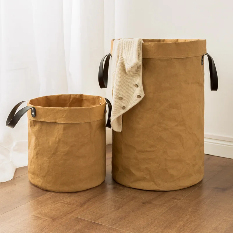 

Fabric Bathroom Folding Dirty Clothes Basket Waterproof Storage Bag Large Hamper Collapsible Laundry Storage Basket, Dupont paper primary colors