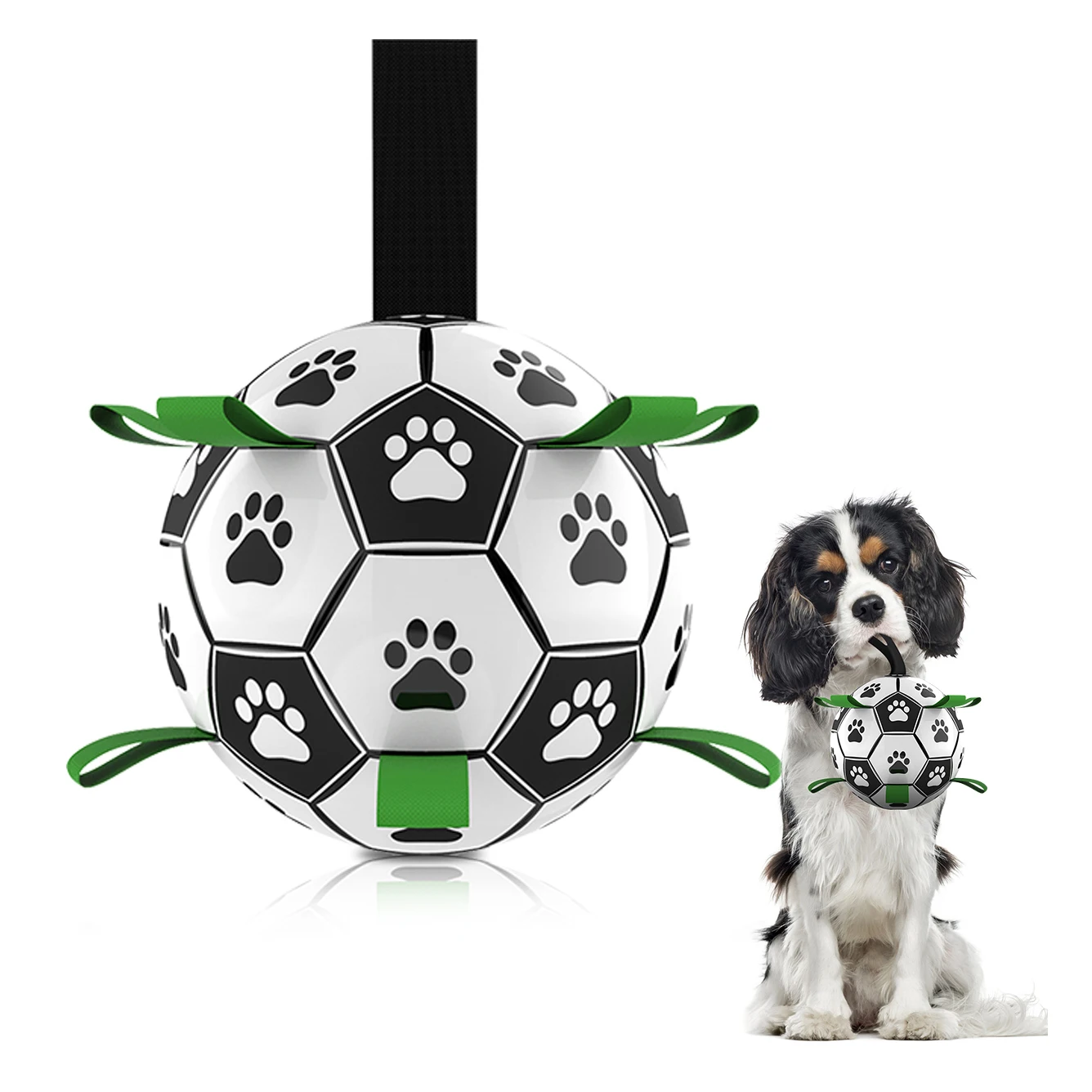 

Upgrade Grab Tabs Dog Soccer Ball Dog Ball Toy Dog Water Toy, Green