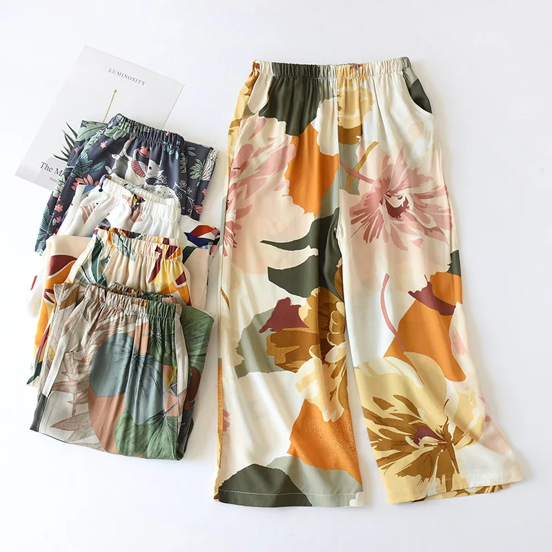 

2021 new ladies summer shorts cropped pants thin section soft artificial cotton loose casual home pants can be worn outside