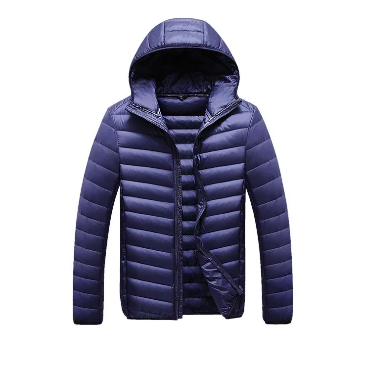 

custom Plus Size OEM 90%White Duck Down Jacket Hooded Warm Coat Men`s Feather Ultralight Outwear Coats With Bag Down Jacket