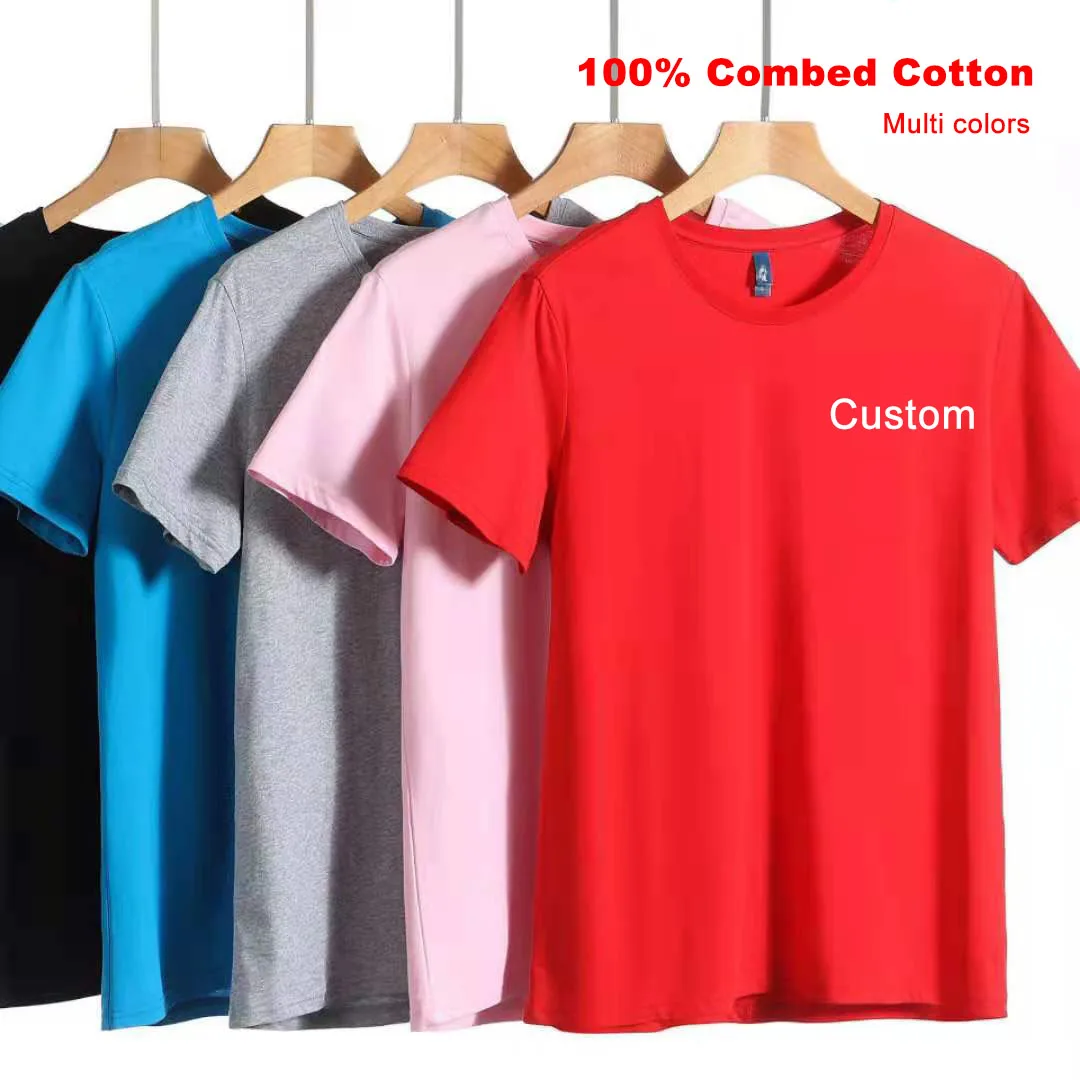 

High Quality 100% combed Cotton Anti-pilling Men O-Neck Custom T Shirt