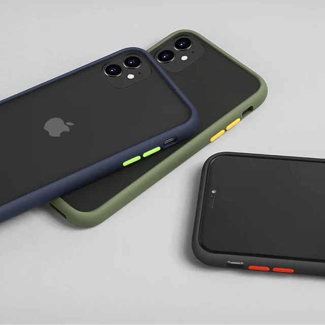 

Skin Matte Plastic Hard TPU Colorful Phone Case Shockproof For IPhone 11 Pro Max XS Max XR X 7 8 Phone Case