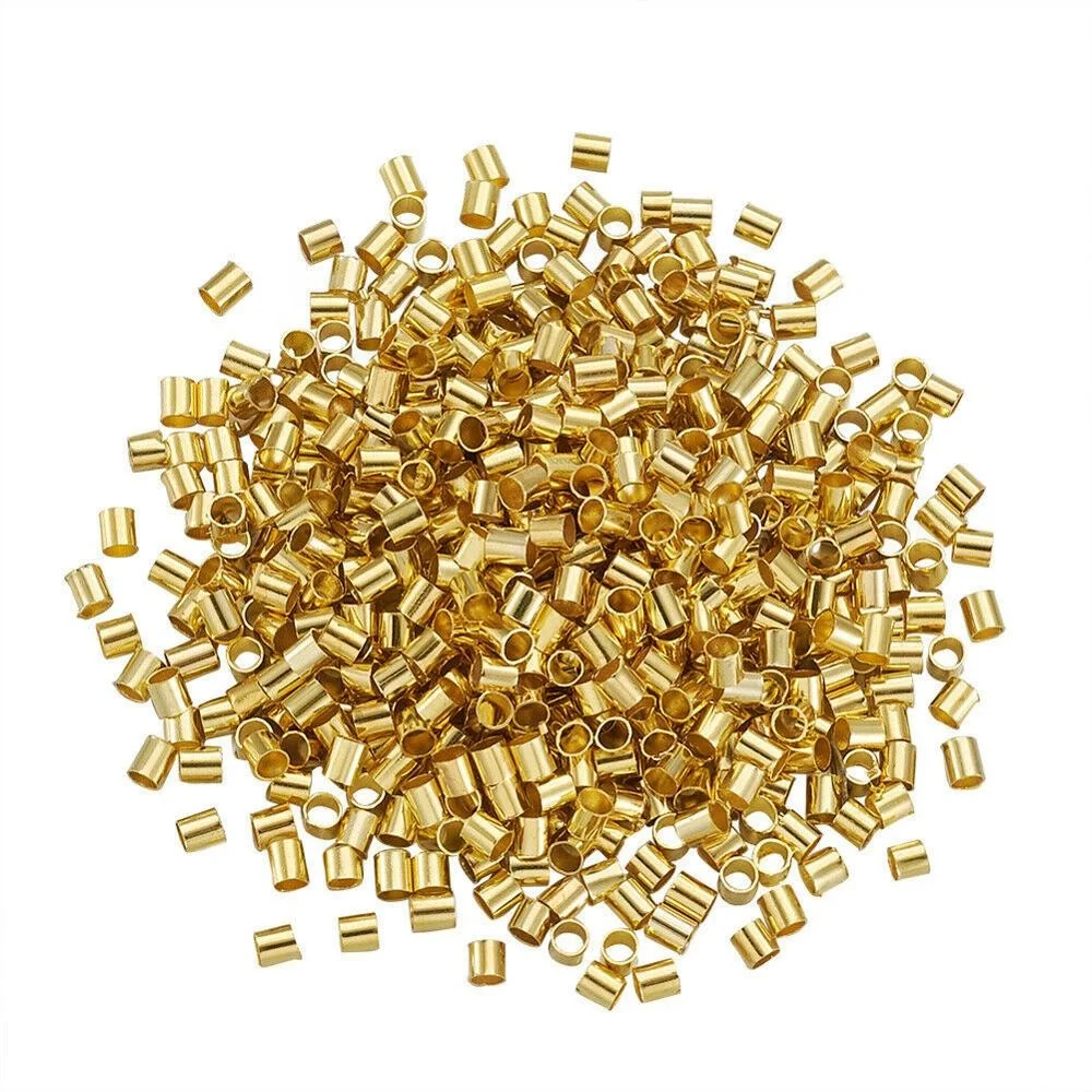 Brass Crimp Tube End Beads For Jewelry Crafts Making Buy Crimp Beads