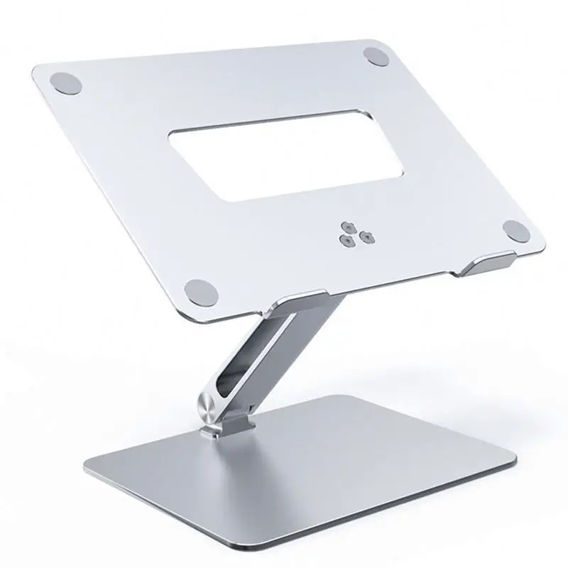 

Laptop stand 360 rotatable monitor notebook base holder REKp8 invisible slim laptop stand, Silver