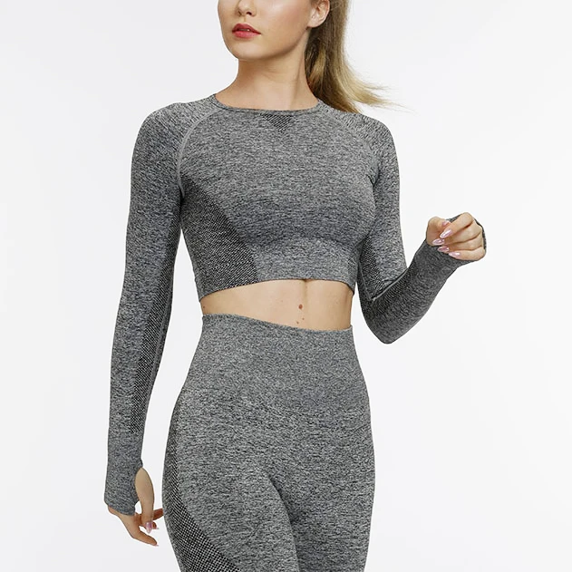 

Fitness running sportswear set female high waist mesh stitching fitness & yoga wear yoga suit, Can be customized