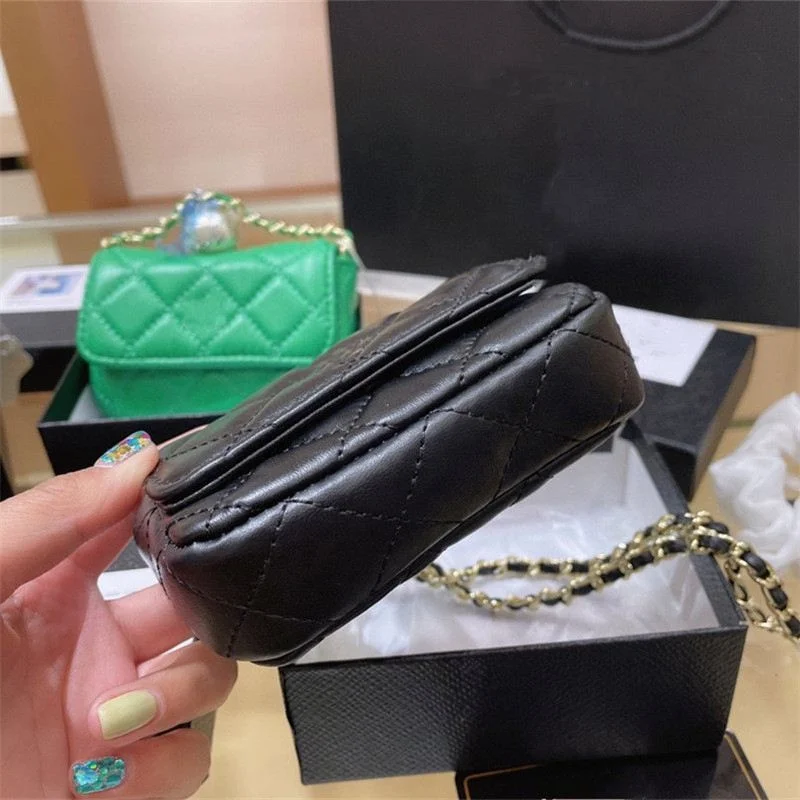 

Good Quality Leather Clutch Bags Shoulder Tote Mini Lipstick Envelopes Bag Fashion Grid Bag