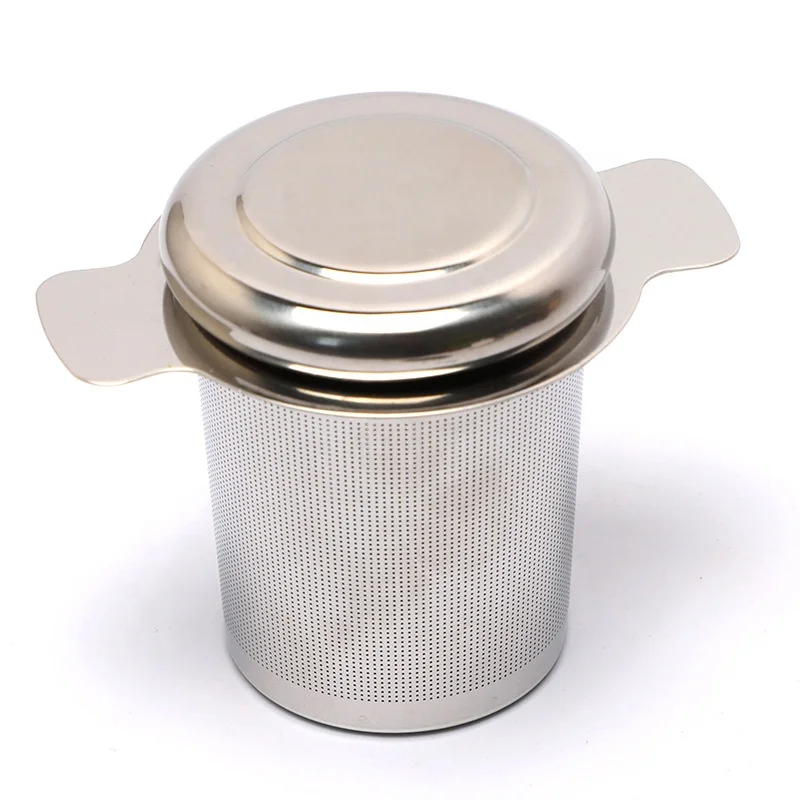 

Stainless Steel Tea Steeper Strainer Filter Basket Tea Infuser with Lid to Steep Tea