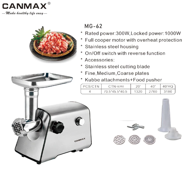 1000w National Home Electric Meat Grinder Unique Shape With Die Cast Head Meat Tray Auger