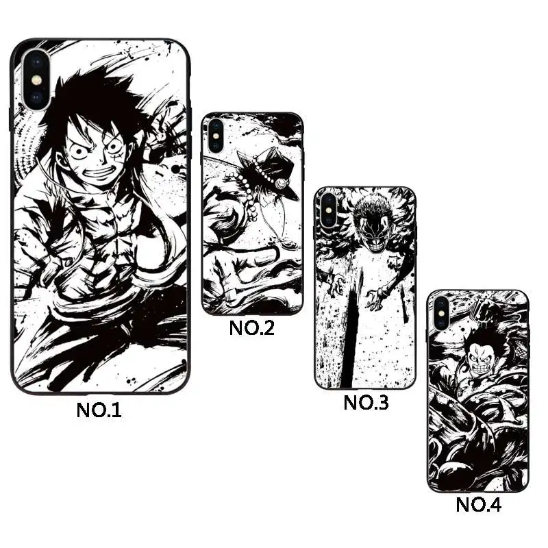 

Cartoon one piece silicone tpu phone case for Samsung S6/ S6 Edge/ S6 Edge Plus/S7/S7Edge/ S8/S8plus/S9/S9plus/S10/S10plus, Black