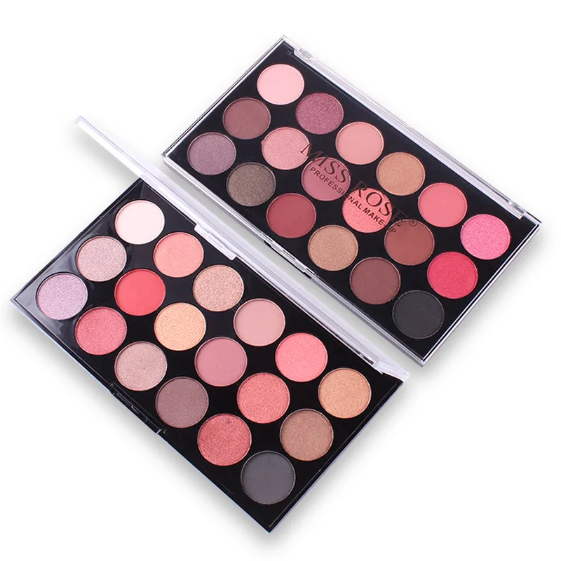 

MISS ROSE 18 Color Highly Pigmented Professional pearl glitter Matte Eye Shadow Palette makeup cosmetics, Muliti-color