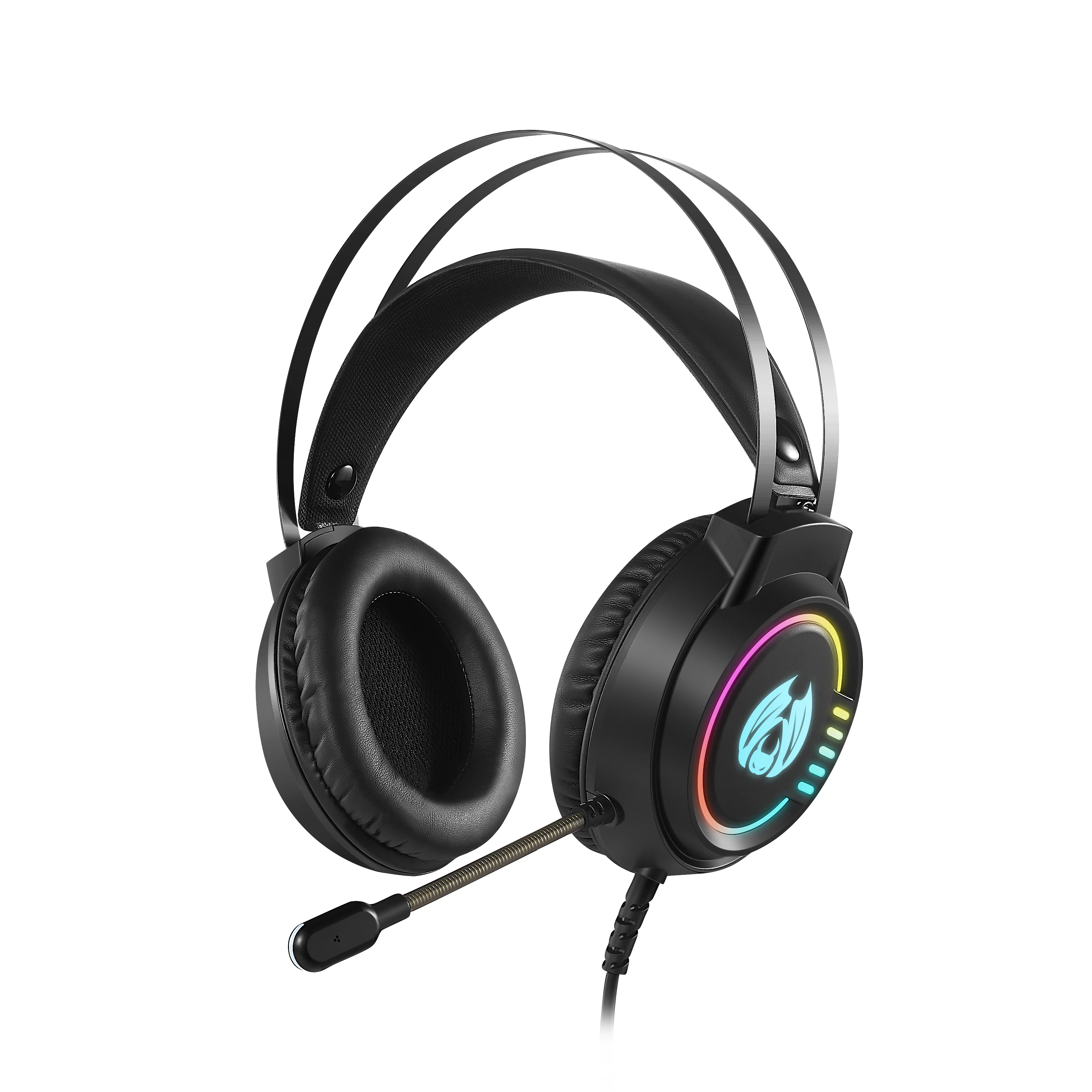 

computer gamimg headphone tactical earphone rgb wired headset wear headphone 3.5 mm with microphone