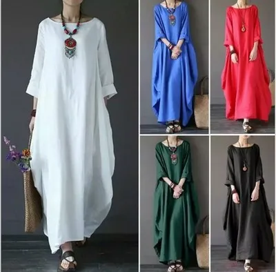 

Latest Design Summer Women Loose Short Sleeve Casual Dresses Korean Cotton Linen Dress, Customized color