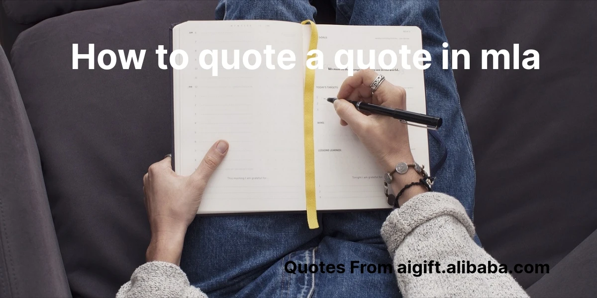 how to quote a quote in mla