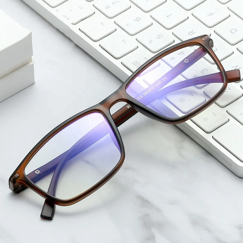 

Jiuling eyewear fashion luxury flexible frame glasses business oculos rectangle tr90 frame anti blue light eyeglasses for men, Mix color or custom colors