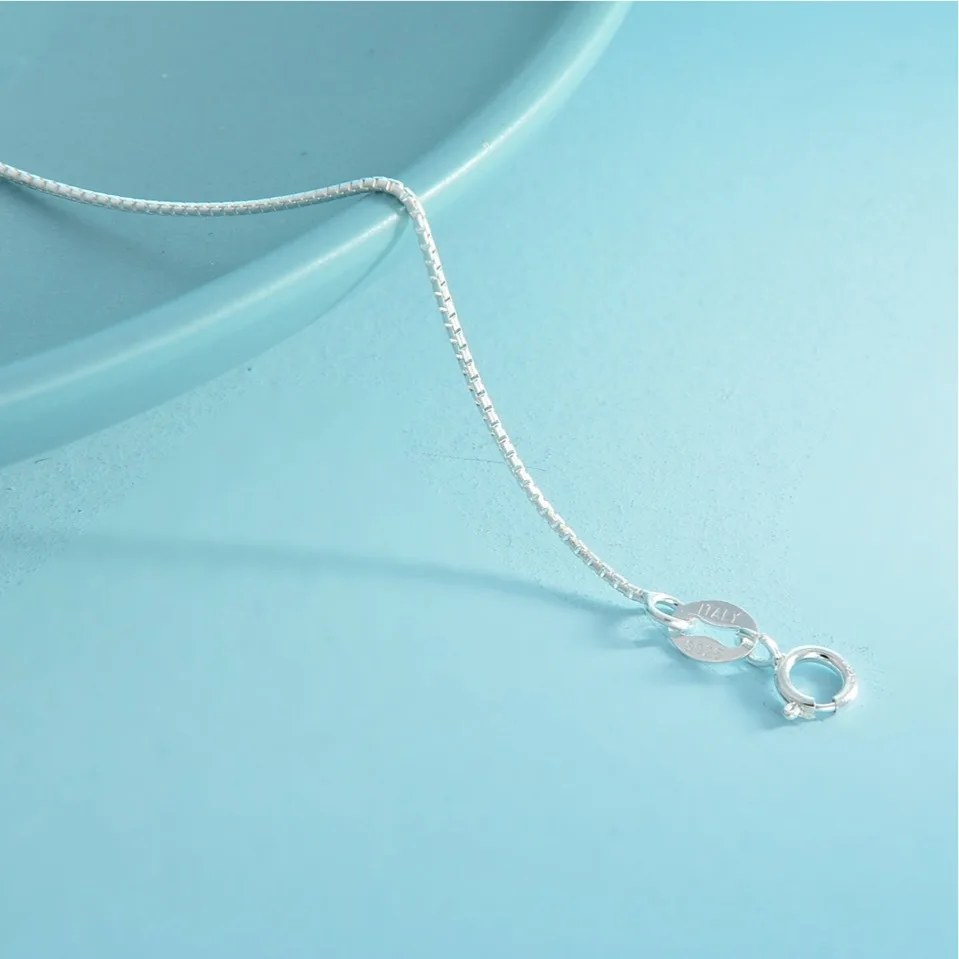 

2021 New Arrival Silver 925 Pendant Box Chain Jewelry Chain For Necklace And Simple Necklaces Chain, As picture