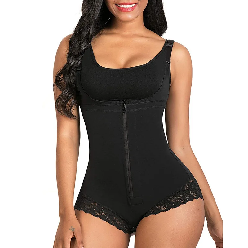 

Shapewear for Women Tummy Control Colombianas Body Shaper Zipper Open Bust Bodysuit, Picture shows