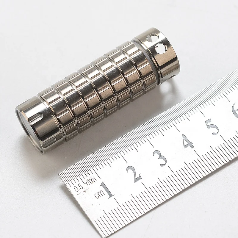 

Titanium Alloy sealed waterproof pill bottle Outdoor Camping Survival Storage tank, Silver