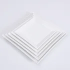 Hotel Restaurant Square Dinner Plate.Buffet Dish Plate, Small Porcelain Dish