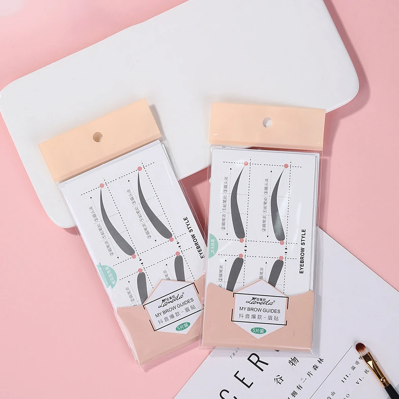 

Wholesale popular shaping 5 styles eyebrow template stencil makeup tools wholesale A608