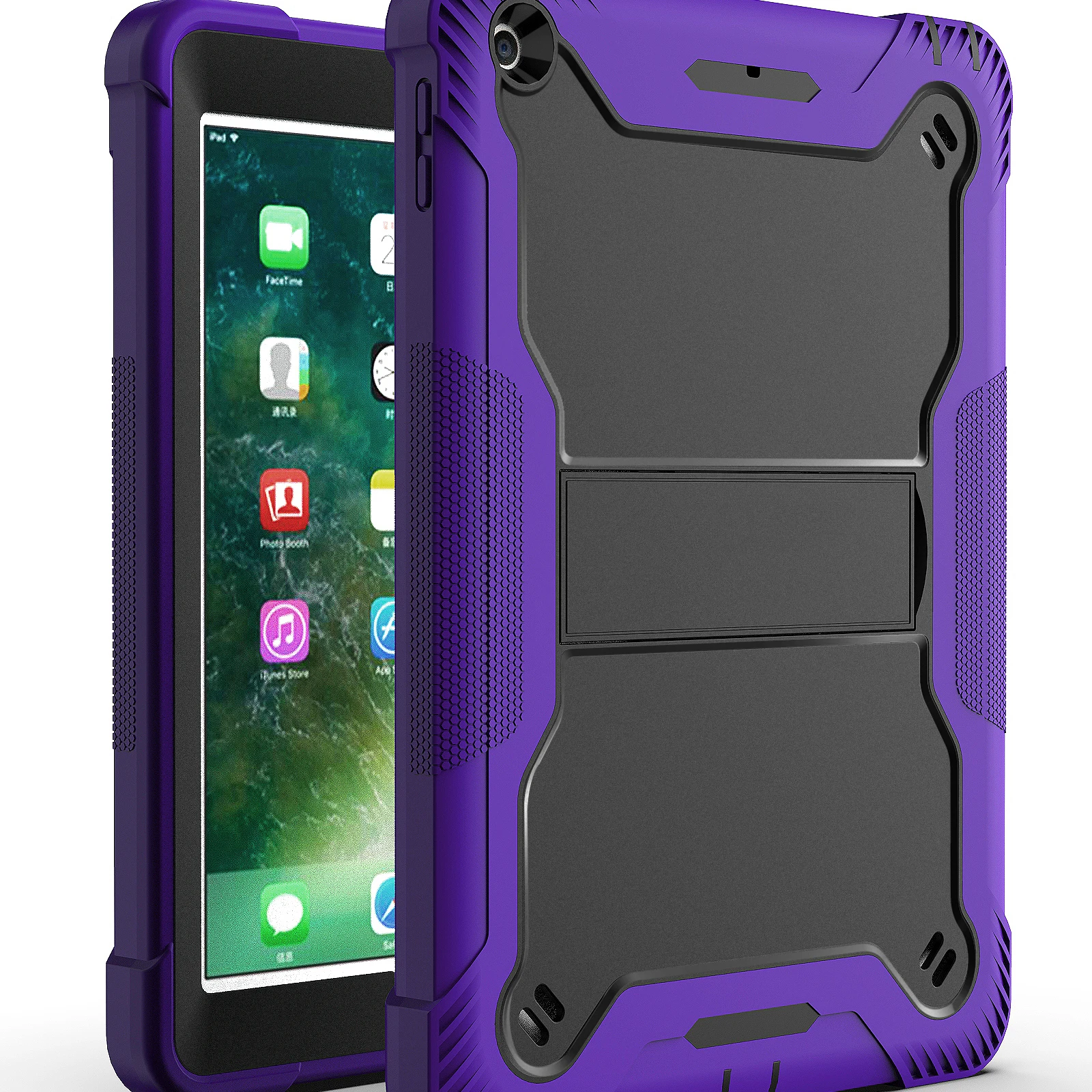 

China Ready To Ship Low MOQ Heavy Duty Rugged Built-in Kickstand Tablet Case For Ipad Kids Case Cover, 8 colors