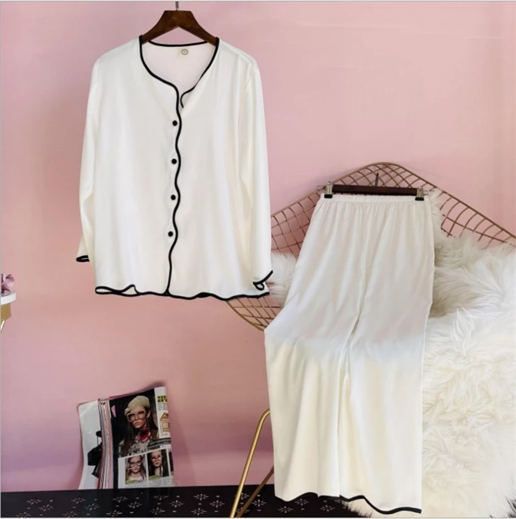 

Wholesale Women Silk Satin Home wear Muslin Pijamas Solid Color Muslin Sleepwear