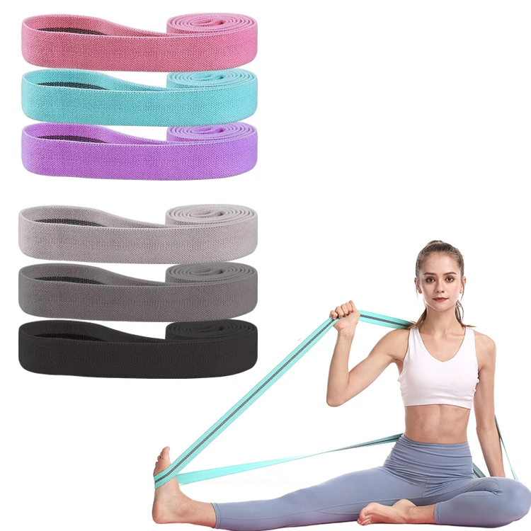 

Cheap Custom Logo Oem Fitness Elastic Band Loop Long Fabric Resistance Booty Exercise Bands, Candy group and dark group