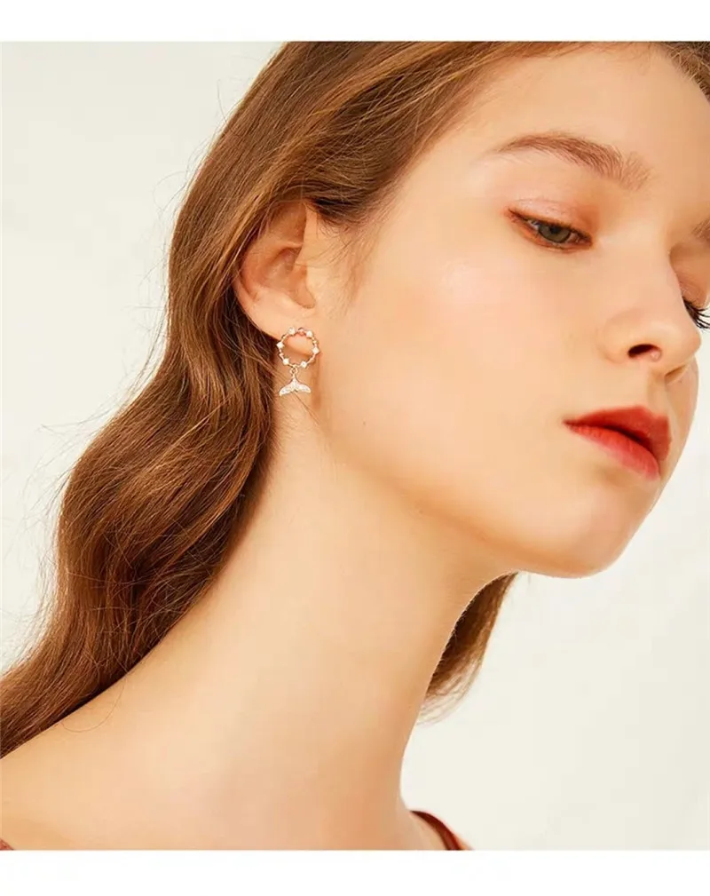 2020宝石时尚耳环首饰银色水晶圈耳环女士石耳环女士