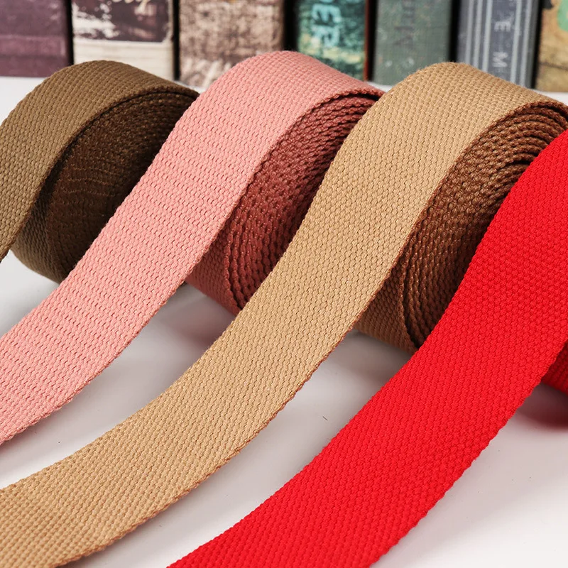 

Ready to ship all size flat woven cotton webbing strap ribbon for handle strapping, Black,pantone color