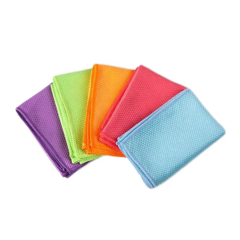 

china textile household cleaning accessories glass window dish cloth microfiber lens cleaning cloth, Blue,brown,purple and customized color