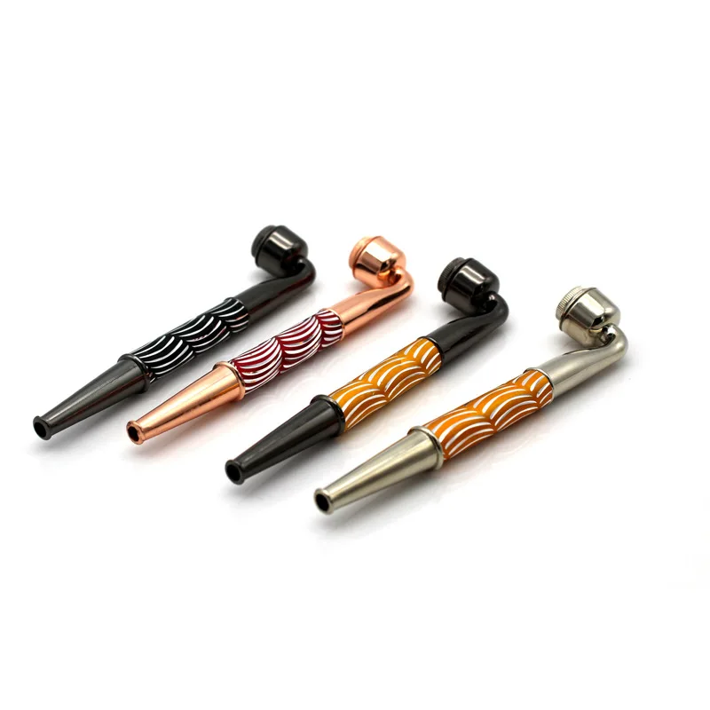 

New Arrival Glass Tobacco Pipe Wholesale Mini Creative Mix Color Aluminum alloy Smoking Pipe Tobacco Pipe