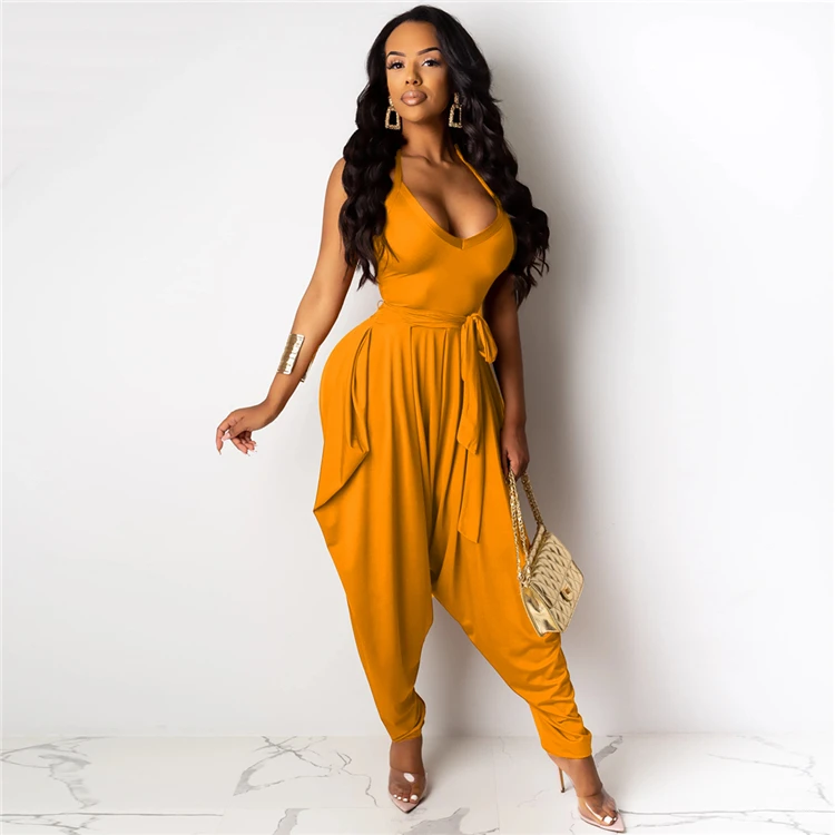 halter harem jumpsuit