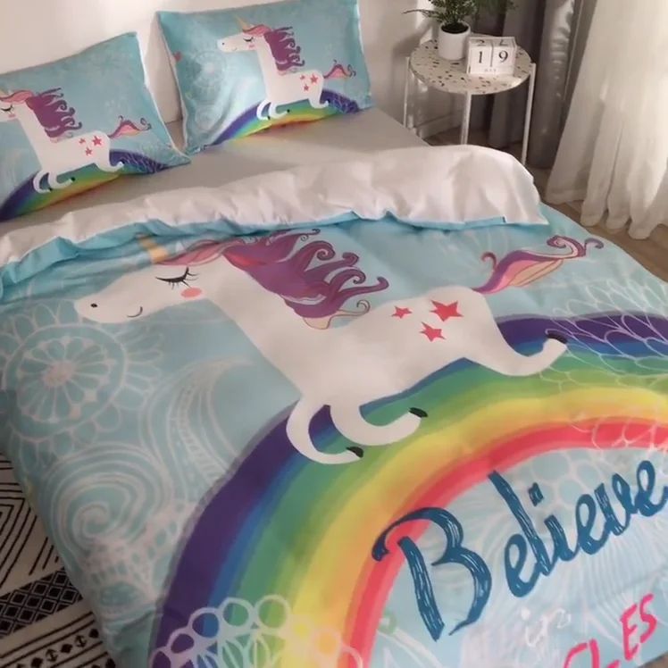 Amazon Unicorn Comforter Set Full Size Kids Bedding Unicorn Clearance