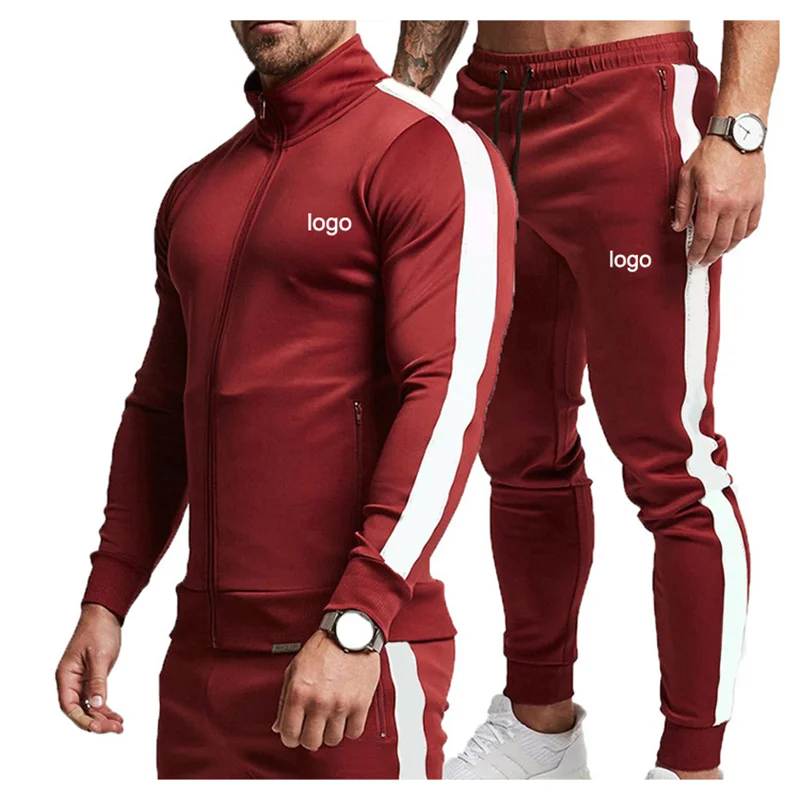 

2021 Small Order Accept OEM&ODM Jogging Custom Sweat Absorbing Mens Fitted GYM Sports Tracksuit For Men