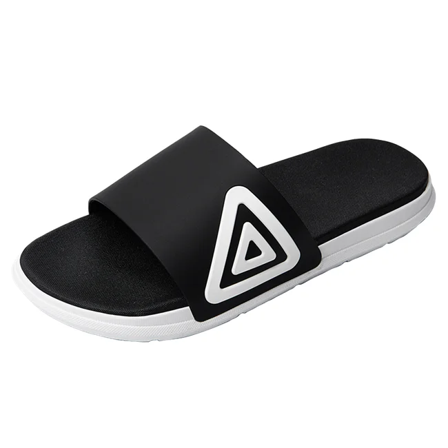 

Women/men Custom Logo Print Slides Slippers Eva Pu Pvc Ladies Summer Beach Slides Sandals Slipper, Black,white or customized