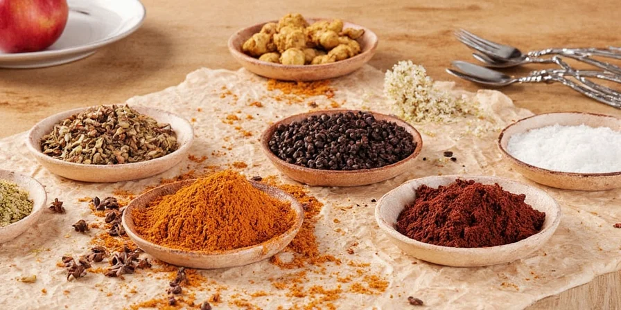 Whole spices and handheld grinder