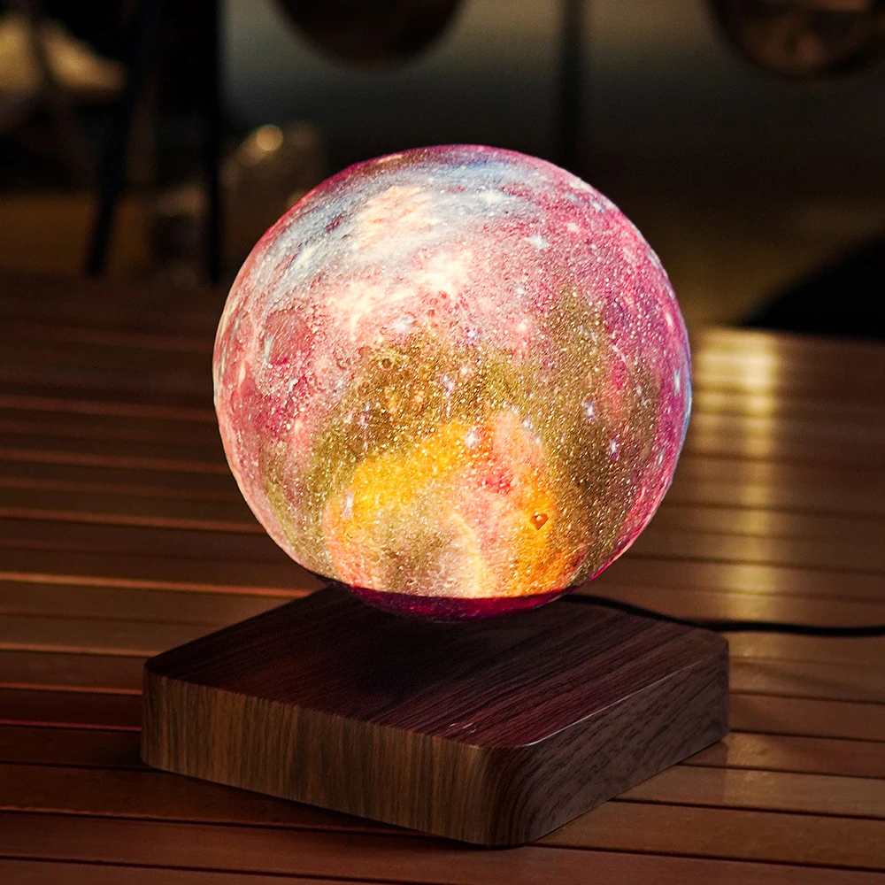 

Amazon Hot Sales Magnetic Levitating Moon Lamp Star Moon Galaxy-Lamp Lights Wood Table Lamp