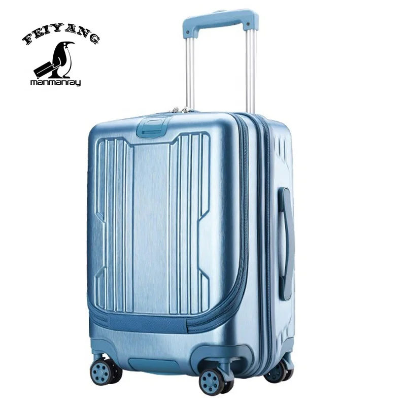 

ABS PC Travel Suitcase 4 wheels trolley luggage with laptop compartment, Black,,rose gold,bule.customized