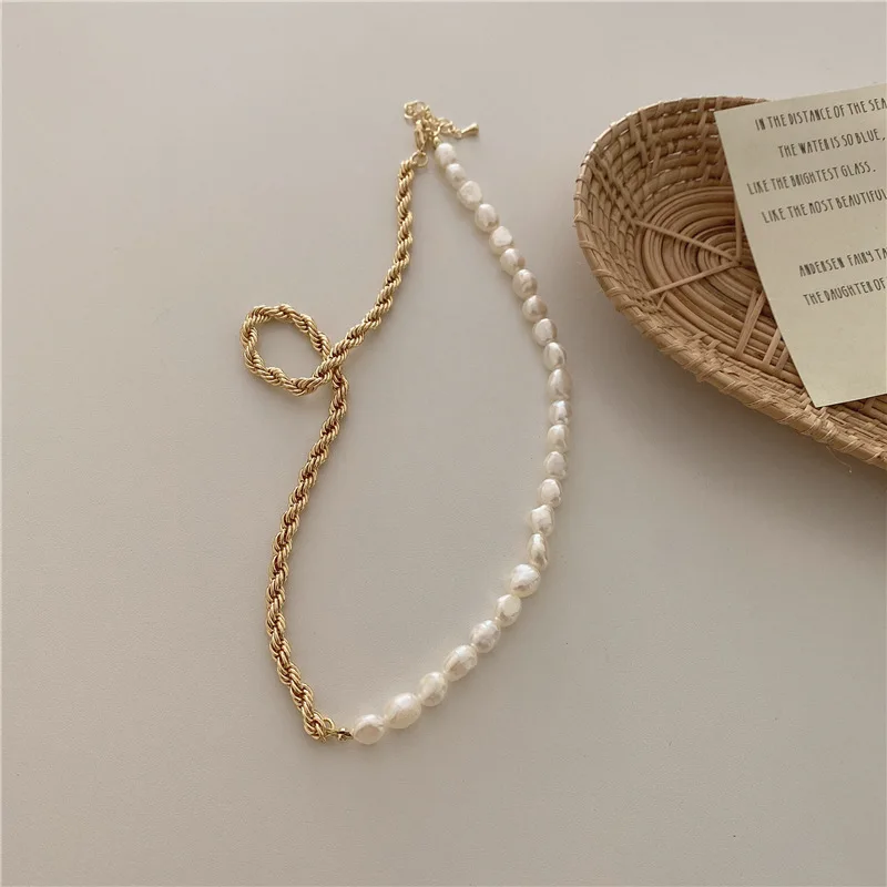 

Hot Selling Wholesale Classic Women Gold Plated Chokers Jewelry Pearl Necklace