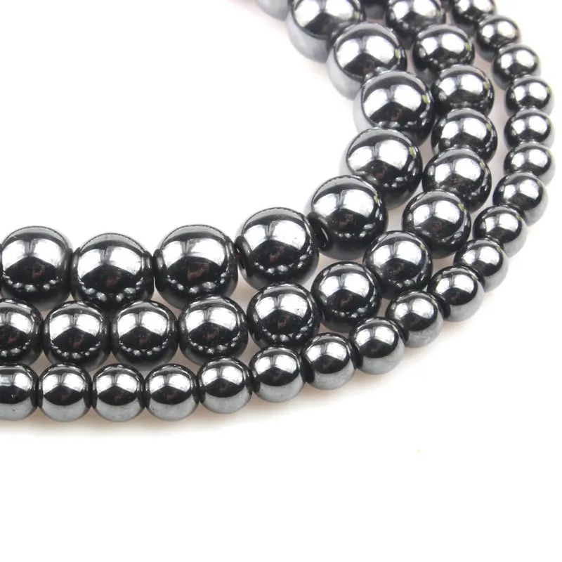 

Super Hot Hematite Round Beads 6-12mm With Magnetic Healing Without Mangnetic Loose Stone Beads For Jewelry DIY, As picture