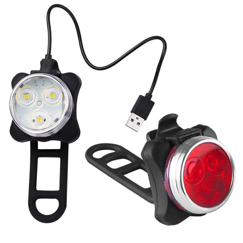 

accesorios luces luz de para bicicleta Super Bright bicycle accessories led Bike Lights Set bike led lights, Red/ white led