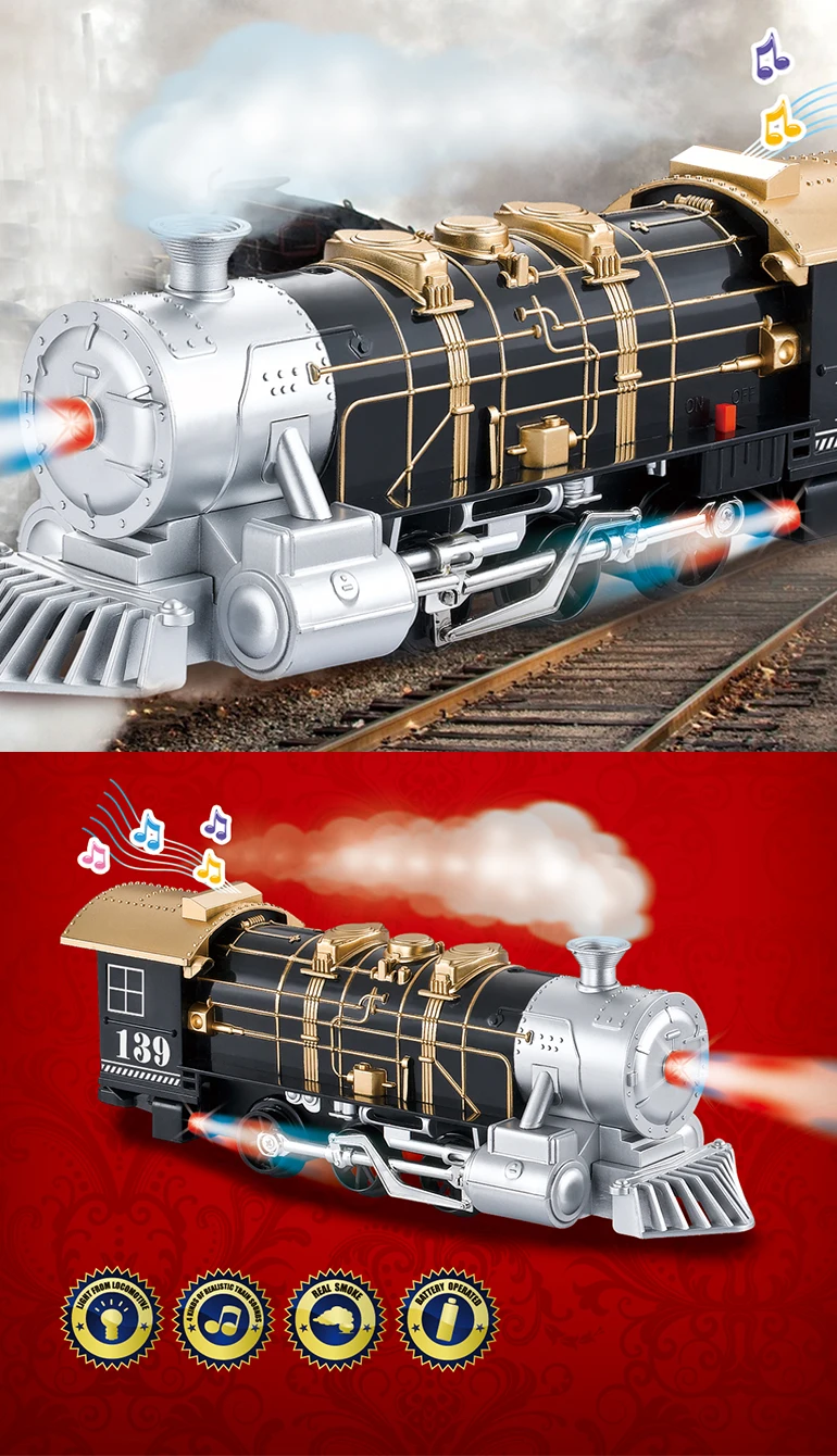 Cheap Kids Electric Powered Bo Plastic Classic Track Model Toy Train With Smoke Buy Toy Train