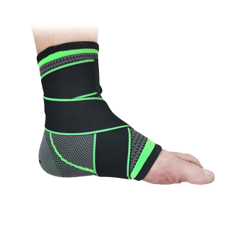 

Adjustable Elastic Ankle Brace Premium Ankle Straps Compression Sleeve Wraps, Green, customized