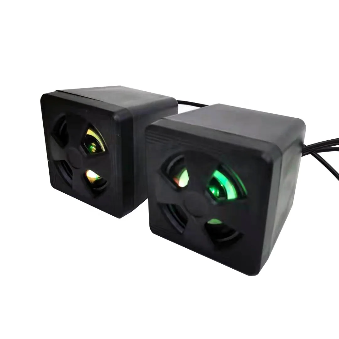 

Led aux 3.5mm stereo surround music RGB speakers sound bar for computer 2.0 PC home notebook TV Lighted loudspeakers M01