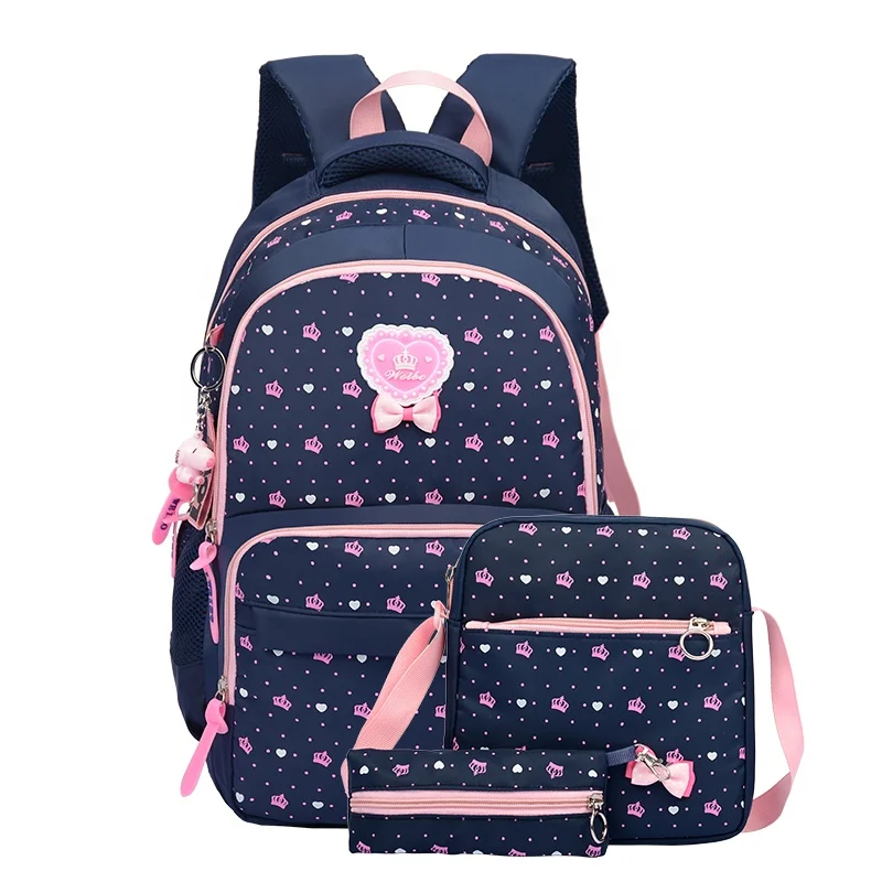 

Custom Student School Bags 20-35L Nylon Travel Business Laptop 3Pcs Set Backpack with Handbag Purse, Customized color